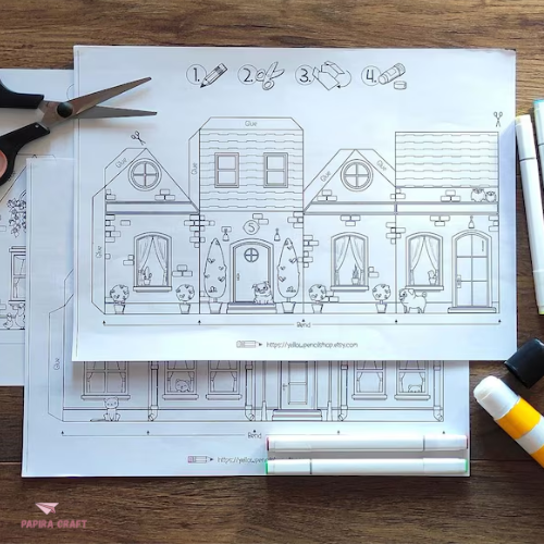 Printable Paper Houses – papira craft