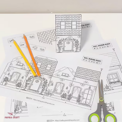 Printable Paper Houses – papira craft
